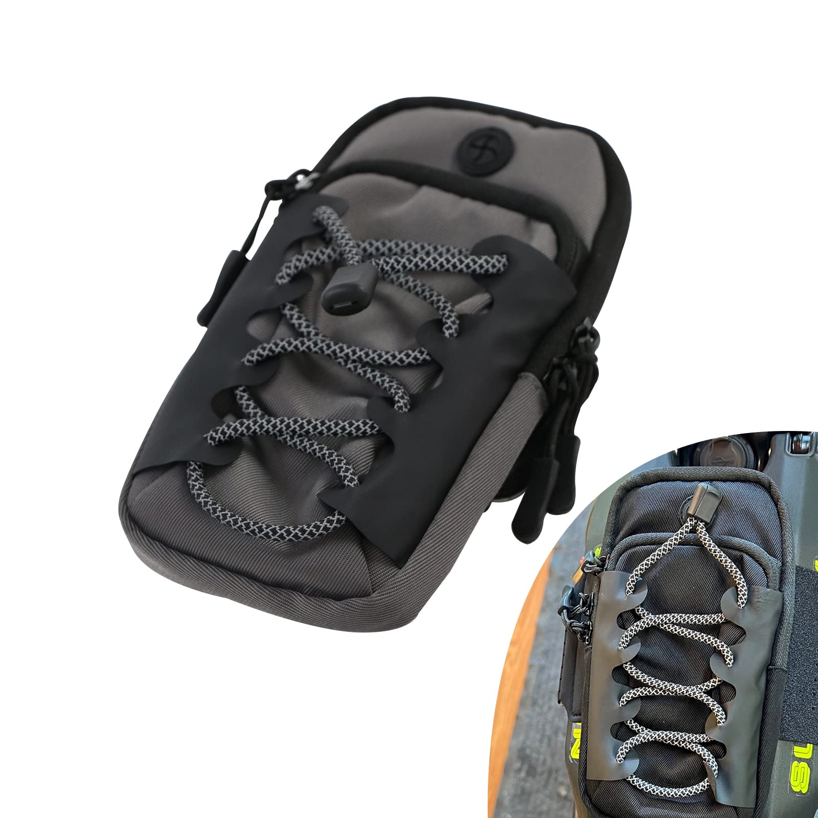 CHANGCHENGSur Ron Tool Front Frame Bag Sur Ron Bag Storage Bag Electric Motorcycle Waterproof Wear-Resistant Reflective Design For Surron S/X Light bee S/X Segway X160/X260-Gray