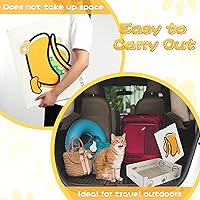 Vista 4 de Teling 4 Pcs 19 x 15 x 6 Inch Foldable Kitty Litter Boxes Large Disposable Cat Litter Container Double Layer Waterproof Travel Jumbo Litter Box for