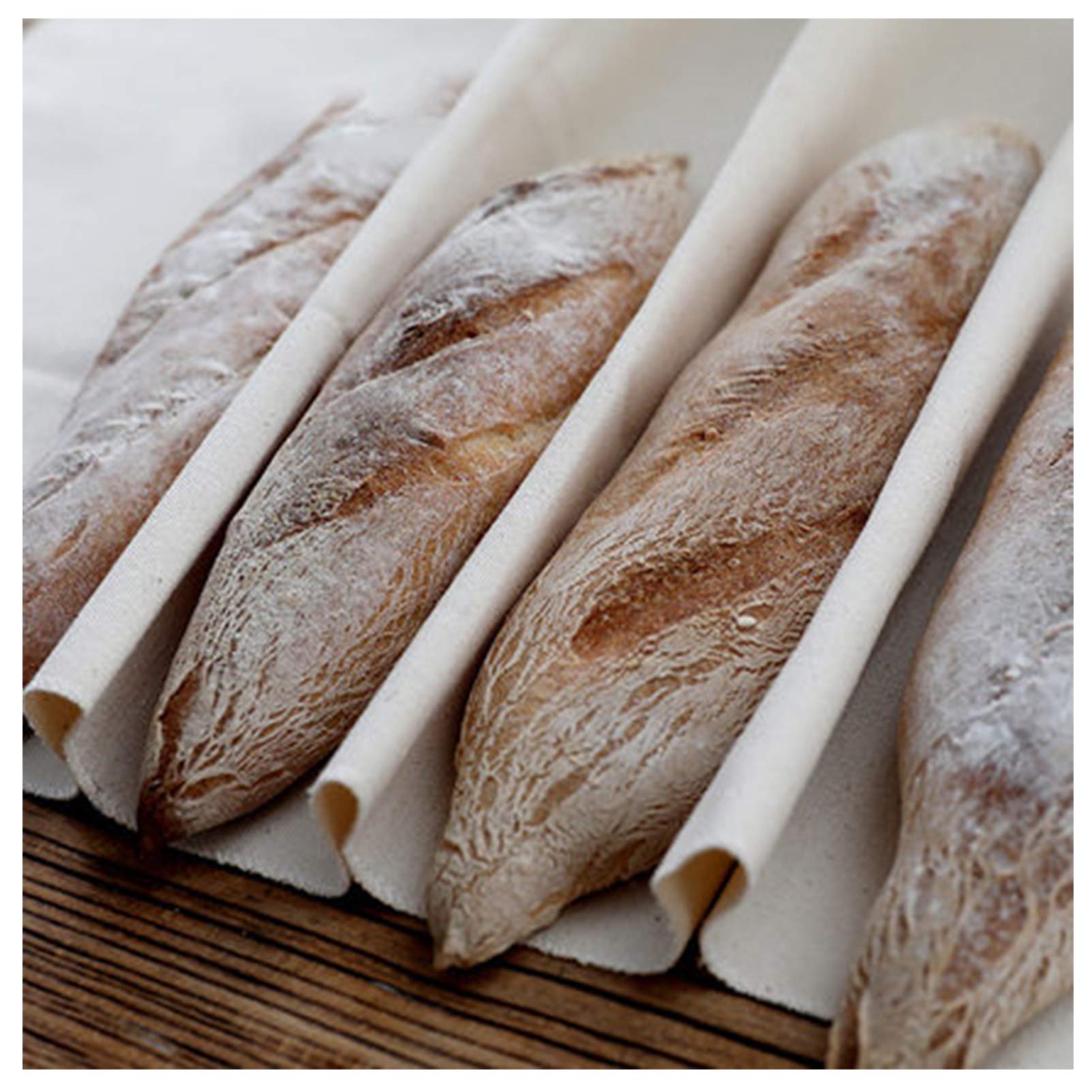 Bäckerleinen Teigtuch, brottuch Professionelles Gärtuch, Leinentuch zur Brot-Fementation, Teigbäckertuch, Baguettematte, Gebäck