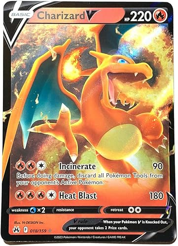 Pokemon - Charizard V 018159 - Crown Zenith - Tarjeta ultra rara
