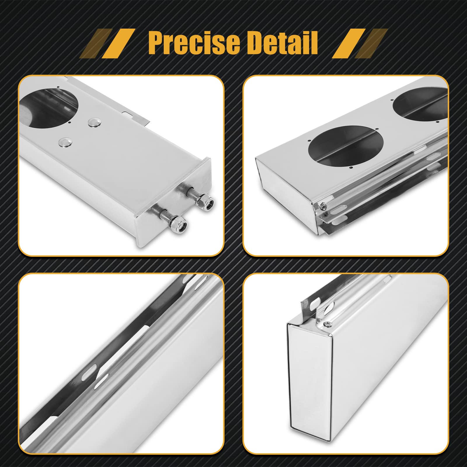 Stainless Rear Mud Flap Hanger Red LED Lights Spring Loaded 2-1/2 Spacing 61730 - Foto 7