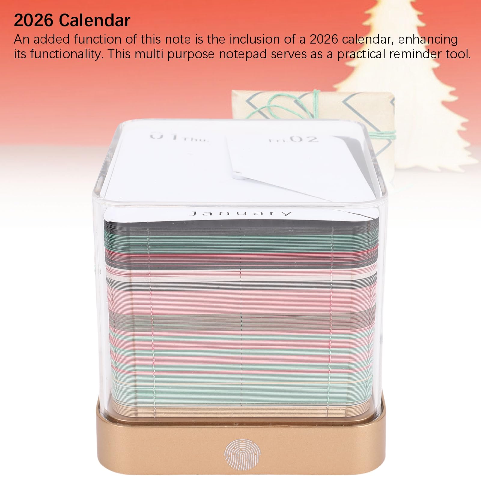 3D Notizblock mit Kalender 2026, Papierschnitzerei Kunst Schneemann Design, Tear Away Notizblock für Schreibtisch Dekoration und kreatives Geschenk