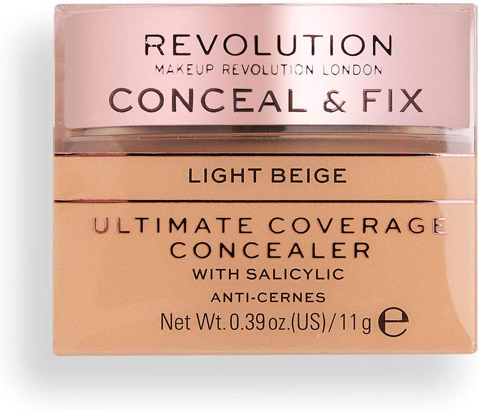 Conceal and Fix, Ultimate Coverage, Concealer, Light Beige, 11g