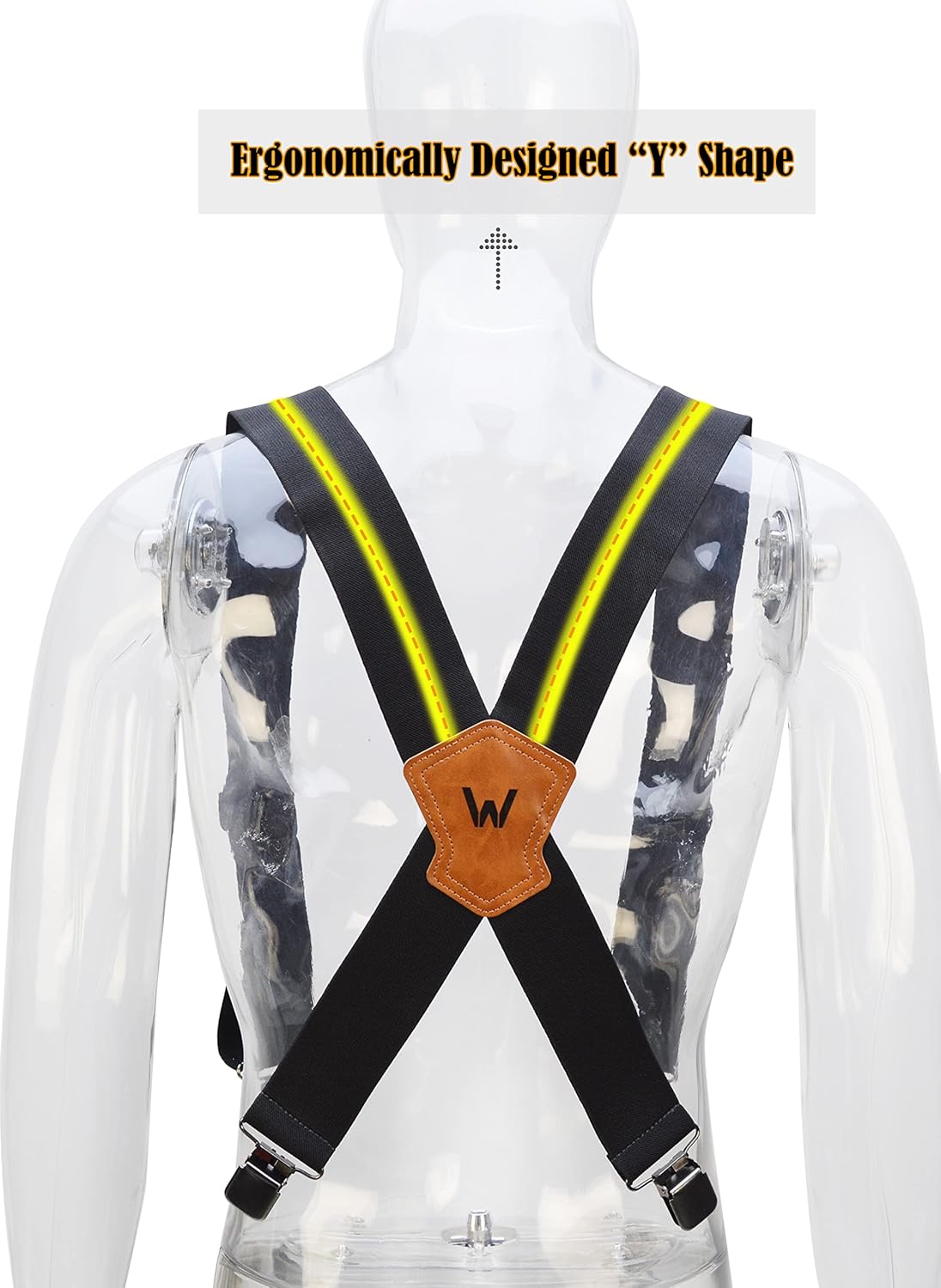 2Inch Elastic Mens suspenders, Heavy Duty suspenders for men, Work