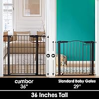 Vista 3 de Cumbor Puerta de bebé extra alta de 36 pulgadas para escaleras, puerta para perros de 29.7-40.6 pulgadas de ancho para puertas, puertas de mascotas