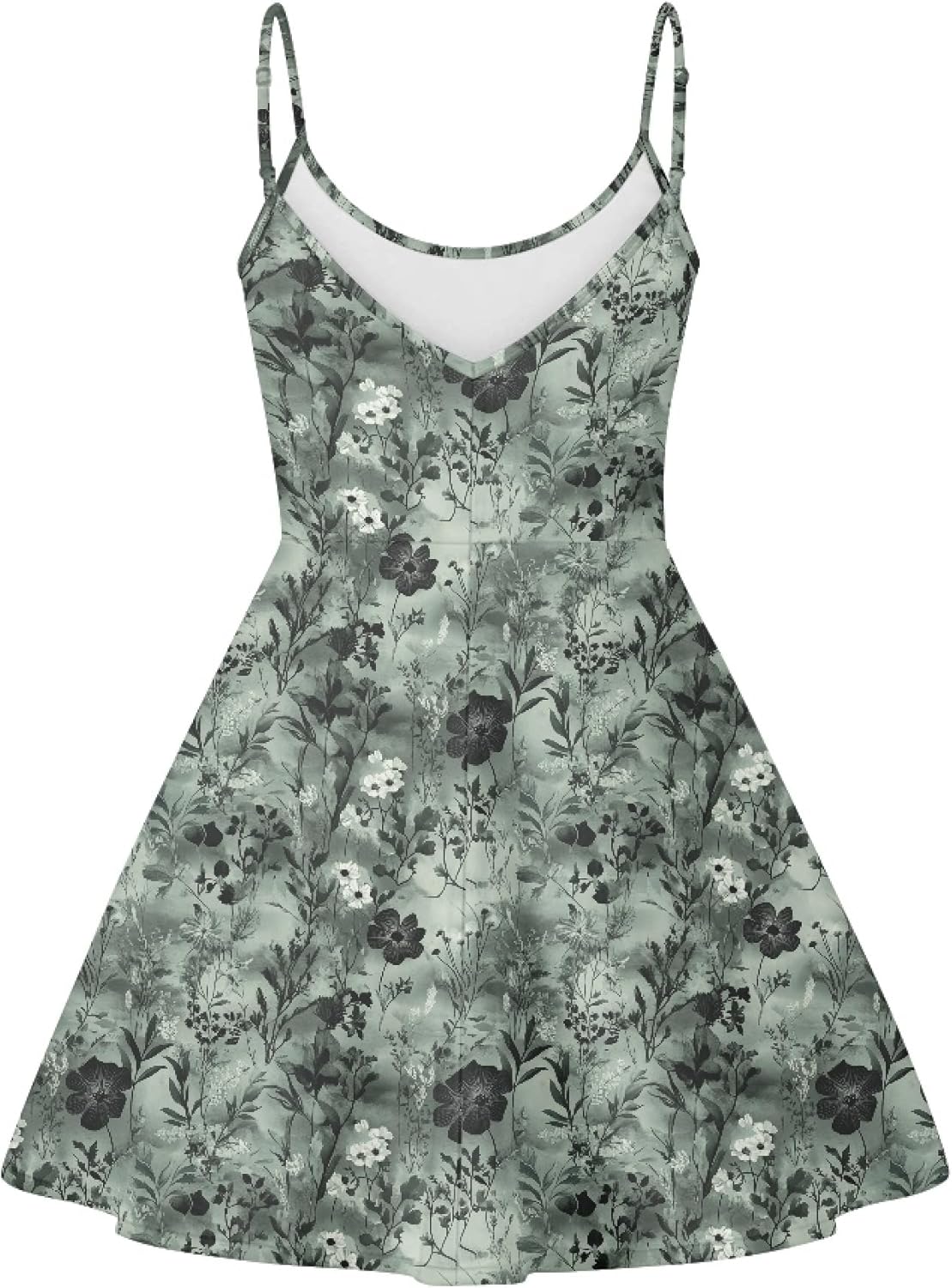 Womens Sundresses Spaghetti Strap Floral A Line Empire Waist Summer Fashion Hawaiian Cute Boho Casual Mini Dress - Image 5