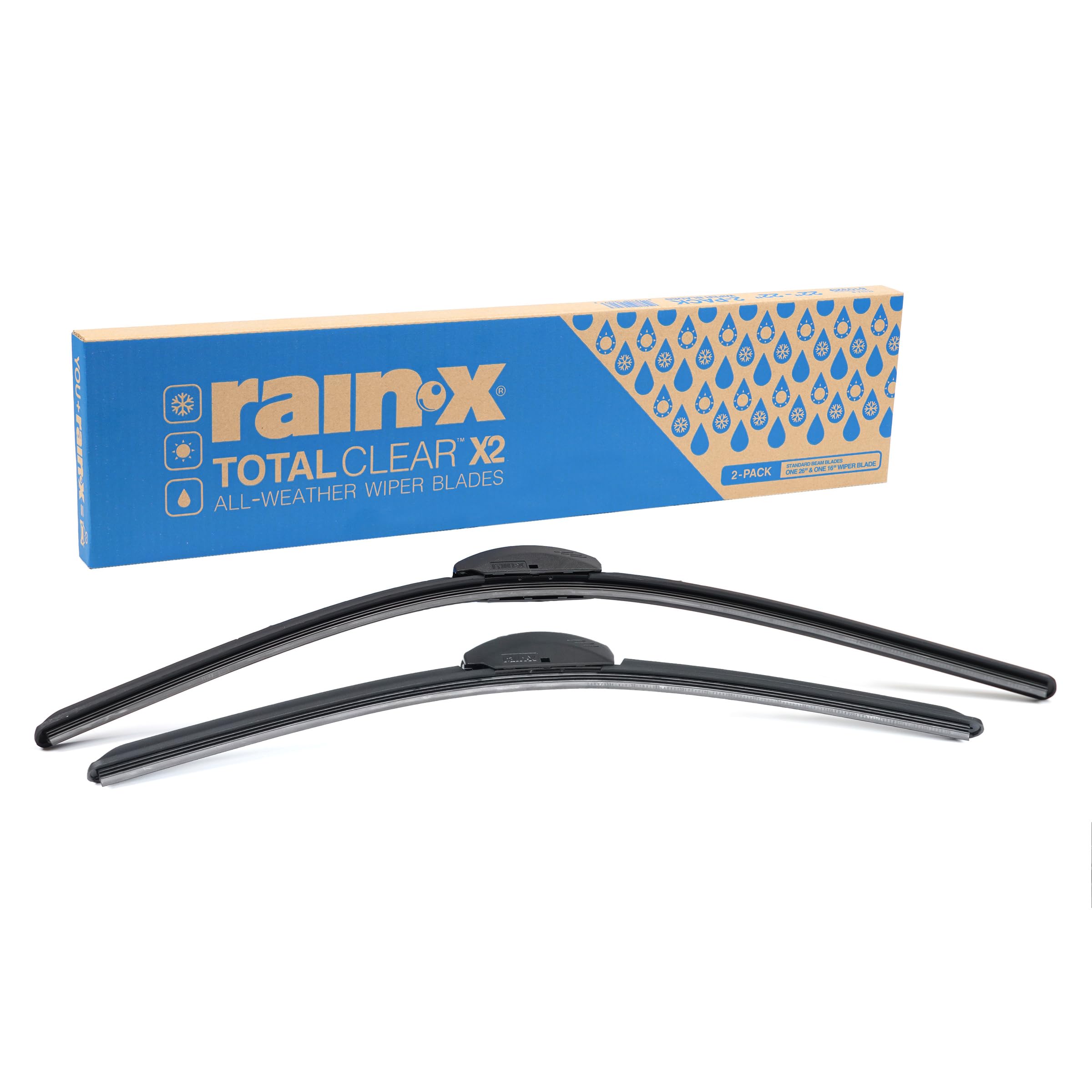 Photo 1 of Rain-X Total Clear Beam Wiper Blades 26" & 16" (2-Pack)