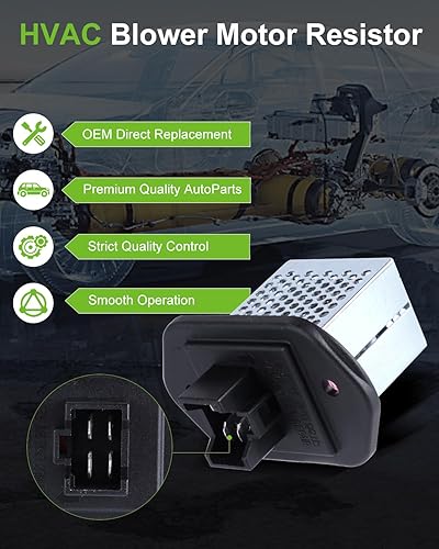 Miniatura 1017 de SCITOO Resistencia de motor de ventilador HVAC para 2008-2013 para Chrysler 300/2008-2016 para Town & Country/2008-2010 para Dodge Charger/2008-2018
