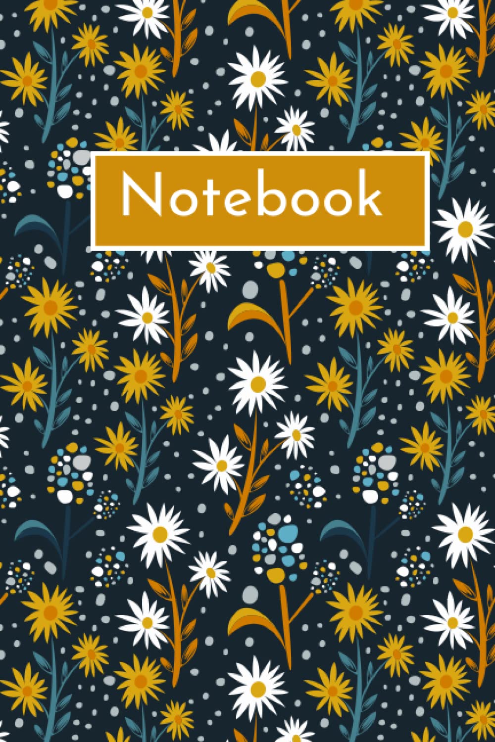 Notebook Journal Floral fall design ruled Journal