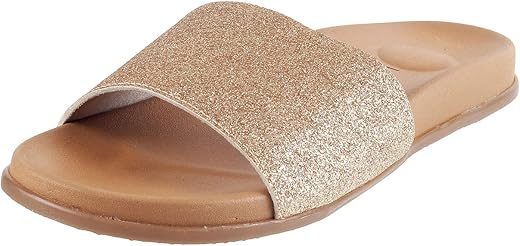 Metro Women’s Glitter Finish Casual Fashion Slip Ons