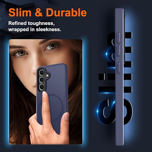 Miniatura 6 de TISOOG Funda magnética fuerte para Samsung Galaxy S24, color morado oscuro