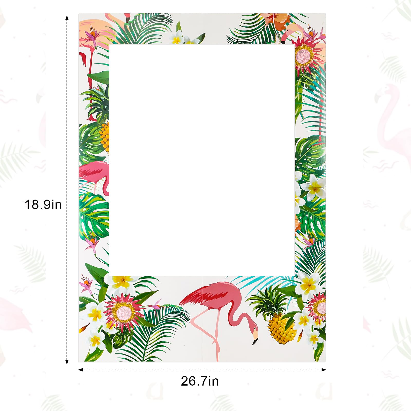 Relaxweex 13 accesorios para fotomatón de Luau, decoraciones de fiesta hawaiana, 12 pares de gafas hawaianas divertidas con temática de playa, 1 marco de fotos de flamenco de verano, suministros de