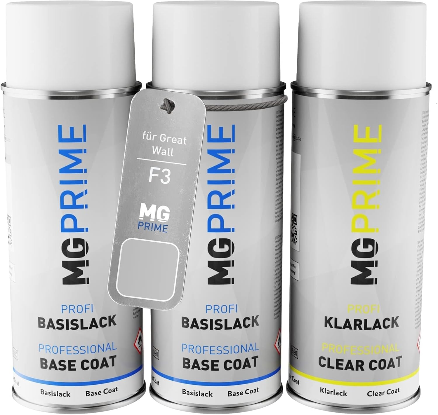 MG PRIME Car Paint Spray can set for Great Wall F3 Ayers Grey Metallic