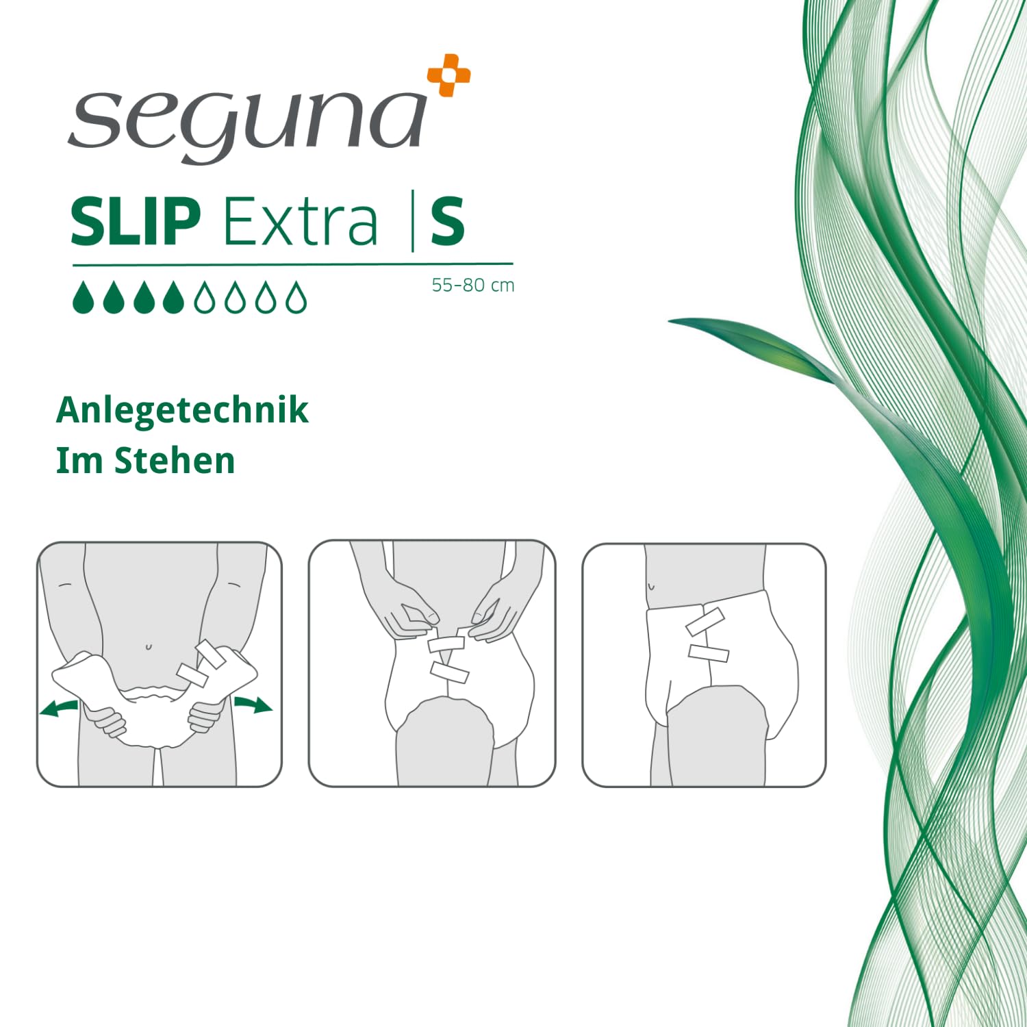 SEGUNA Slip Extra, Inkontinenz Windeln für Erwachsene, Frauen, Männer, Windeln bei mittlerer Blasenschwäche, Stuhlinkontinenz (S (Sparpaket 4 x 25 Stück))