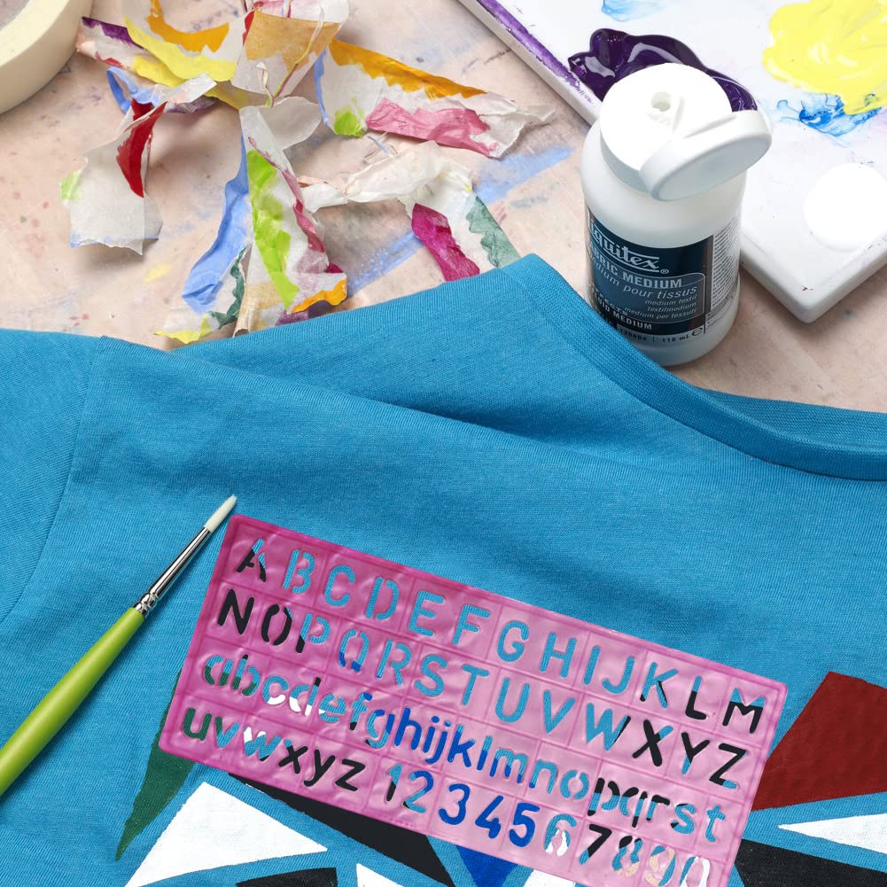 Set Di 4 Normografi Per Lettere | Stencil Riutilizzabili | Per Artigianato E Scuola - Foto 6