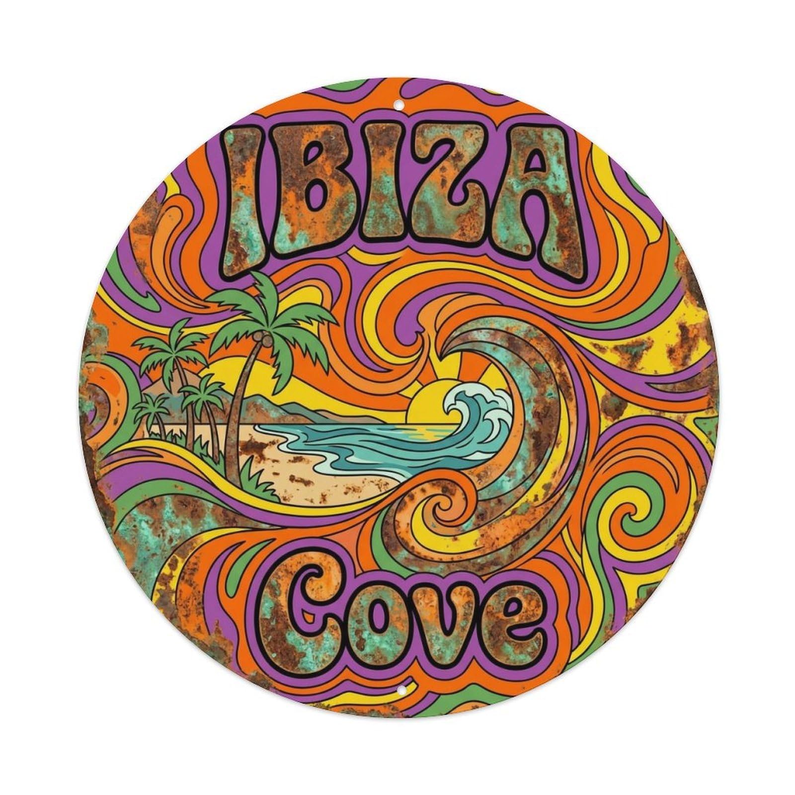 Vintage Travel Ibiza Spain Bay Metal Tin Sign