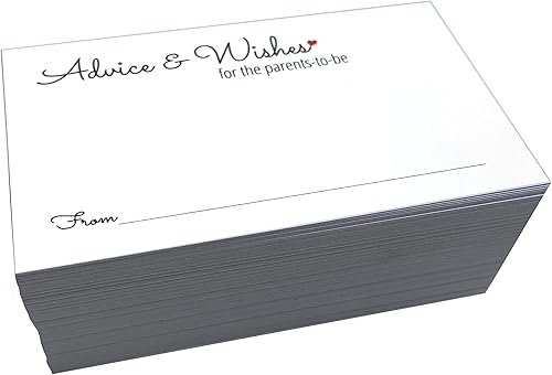 Miniatura 7 de RXBC2011 Consejo y deseos para los padres a ser tarjetas de Baby Shower Consejo Tarjeta de mamá y papá Tarjeta de deseos de bebé 3.5 x 2 pulgadas,