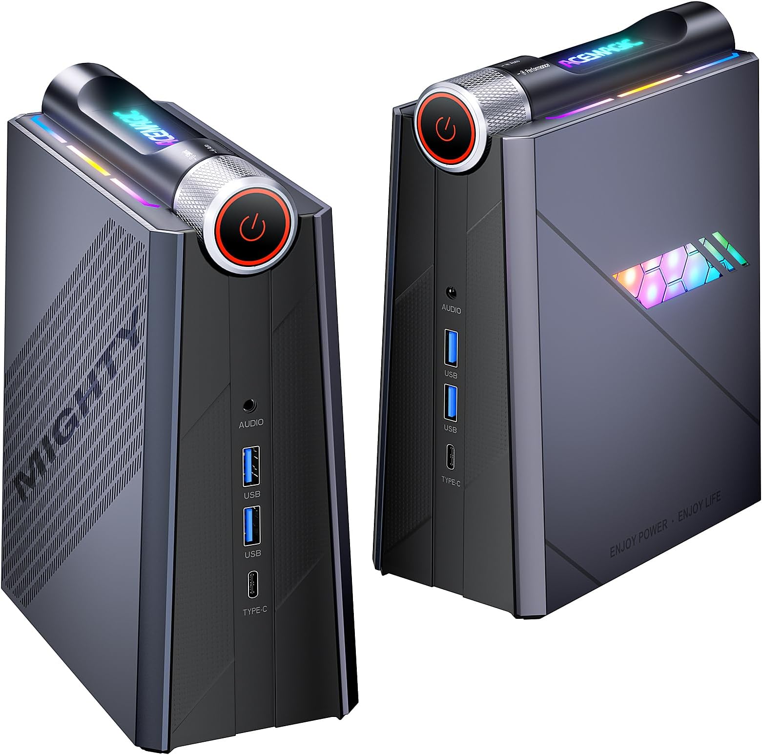 ACEMAGIC AD08 Mini Gaming PC, i7-11700B (8C/16T, up to 4.8GHz) 【Beat 1165G7】 16GB DDR4 512GB NVMe SSD Micro Computers, 4K Triple Display/WiFi6/BT5.2/ Small Desktop Gaming PC