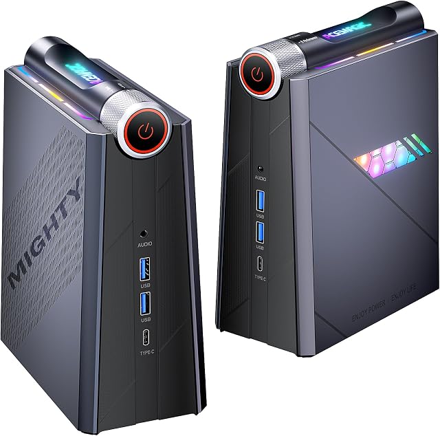 ACEMAGIC AD08 Mini PC [3-trybowa regulacja], Intel i9-11900H (8C/16T, do 4,9 GHz), 32 GB DDR4 512 GB NVME SSD Mini komputer gamingowy z WiFi 6 | TDP 45W | 4K UHD | RGB DDR | Type-C | Win11