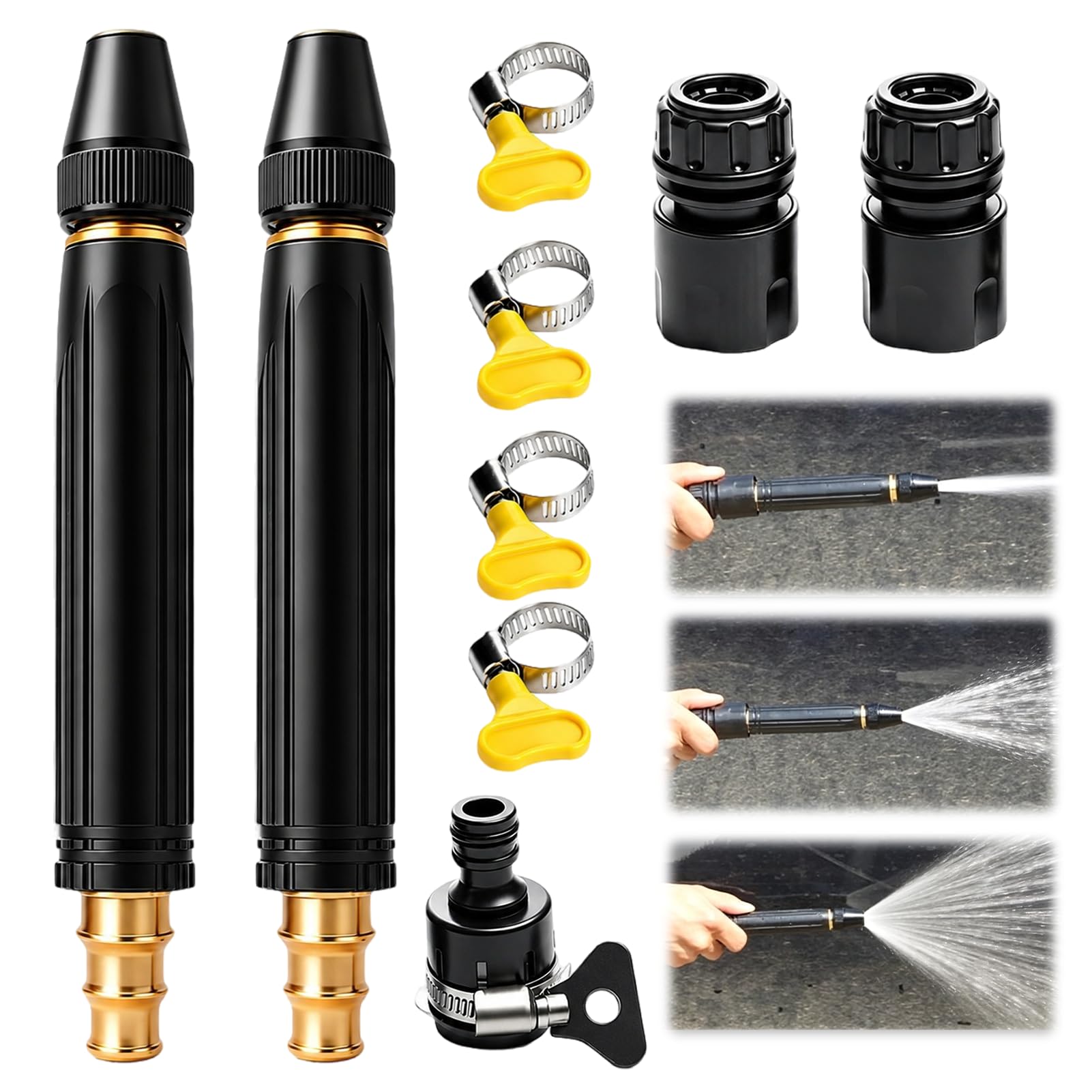 1 Set High-Pressure Water Nozzle, Garden Hose Pressure Booster