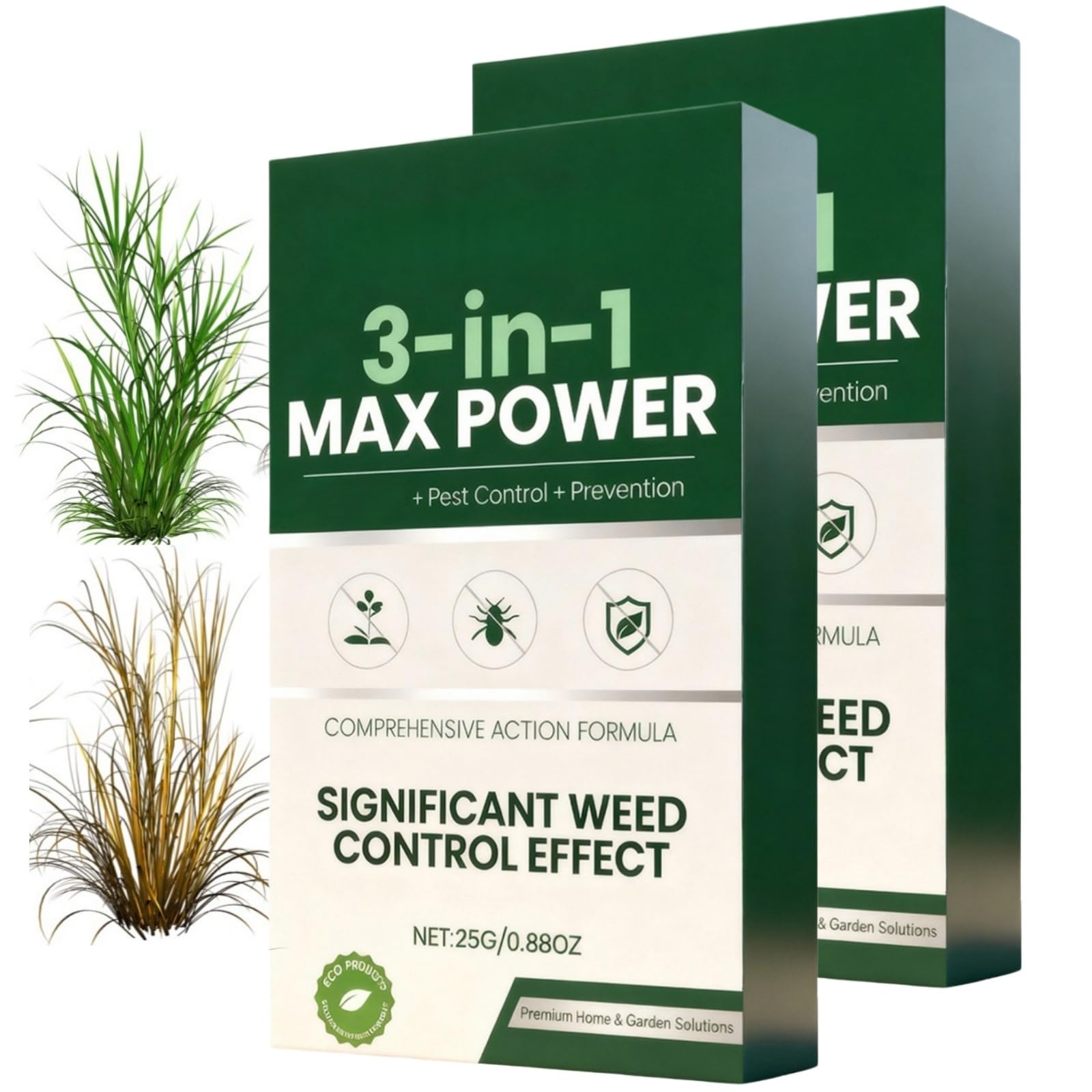 2PCS Fast-Acting Weed Remover, Controls Resistant Weeds, Action Powerful Concentrated Fast Acting Reaching the Roots