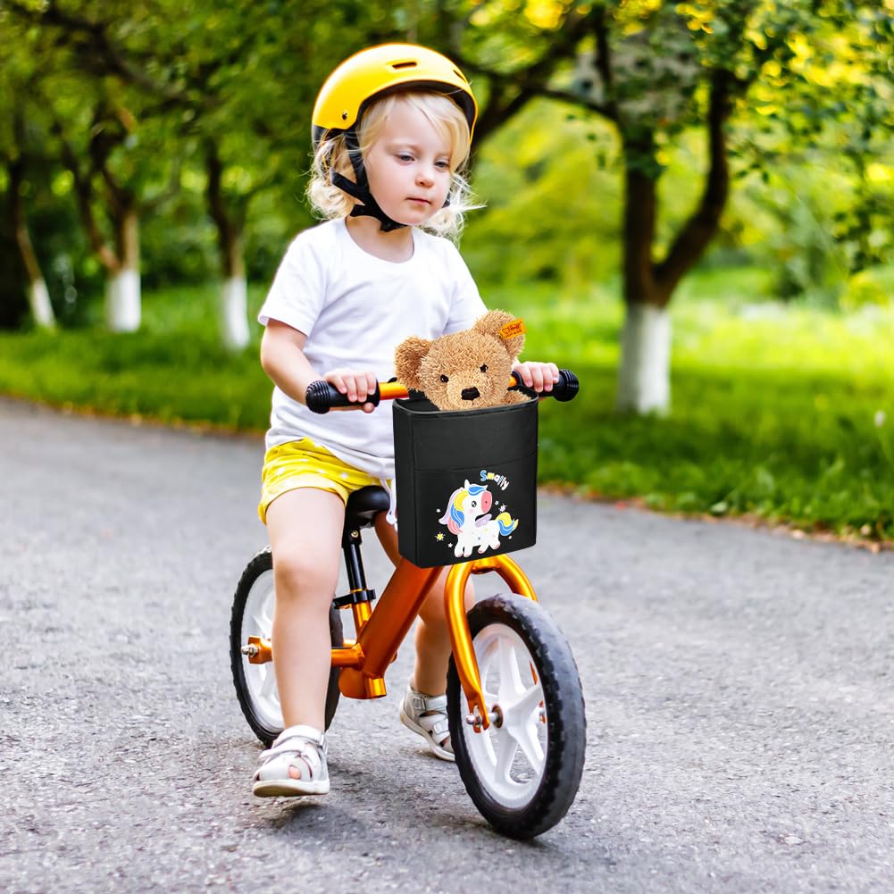Panier De Vélo pour Enfant | Tissu Oxford Imperméable avec Fermeture Éclair - Panier Guidon de Vélo | pour Garçons Et Filles, Tricycles, Draisiennes Et Trottinettes