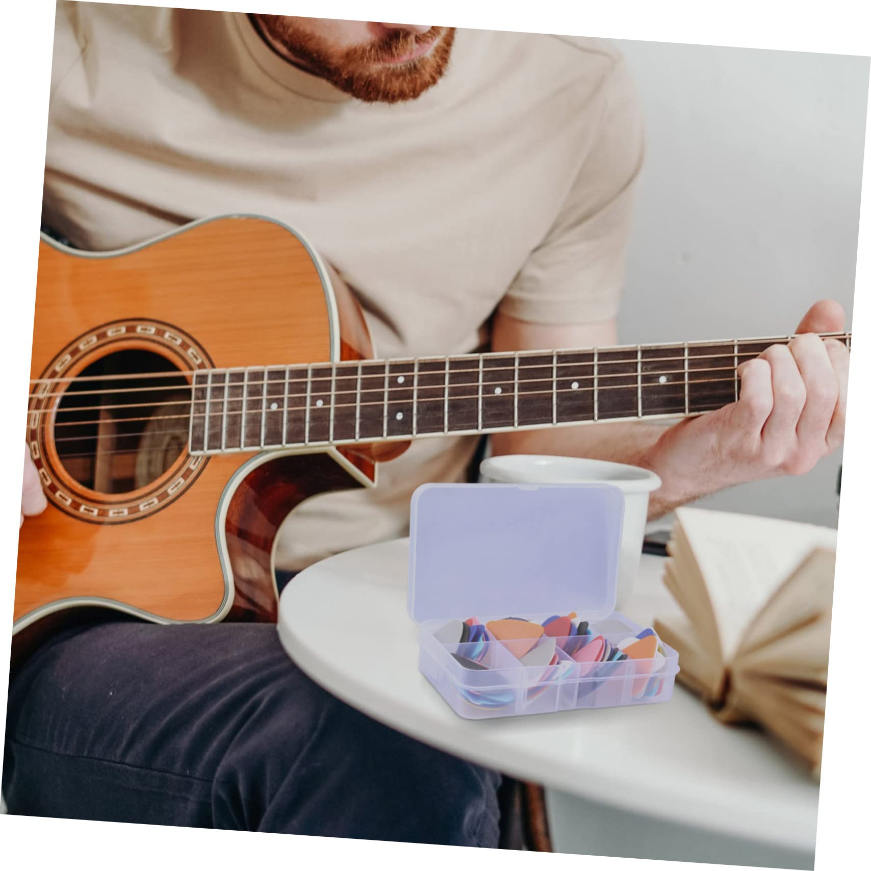 TOYANDONA 100pezzi Plettri Per Chitarra Opaca Accessori Per Chitarra Elettrica Acustica e Ukulele Per Musicisti e Artigianato