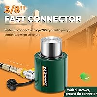 Vista 10 de Newhai Bomba de mano hidráulica de 10 toneladas 2" Ram Jack+cp-180 con manómetro hidráulico Porta Power Kit de 10 toneladas Cilindro corto de perfil