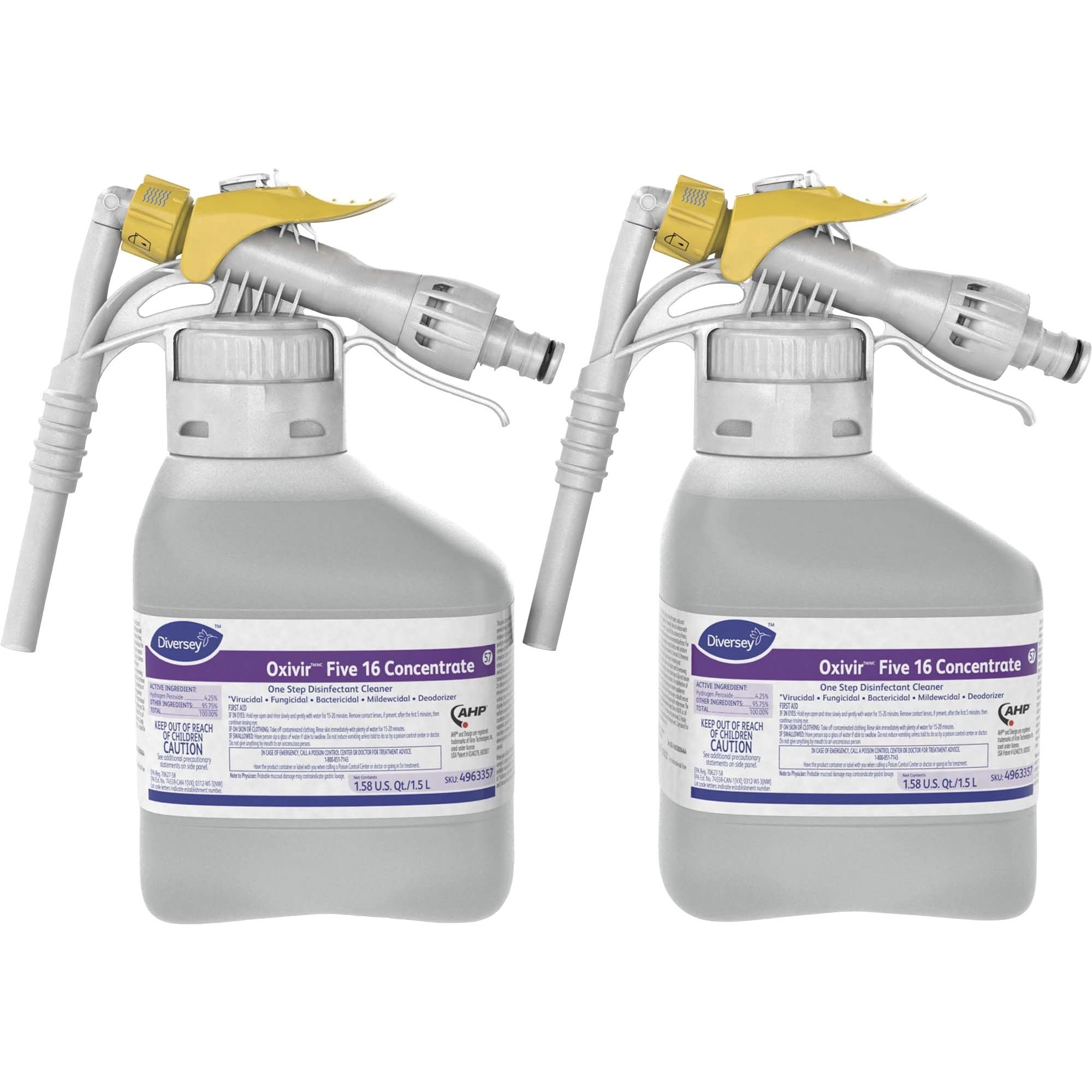 Amazon.com: Diversey 4963357 Cleaner and Disinfectant, PK2, 1.5L