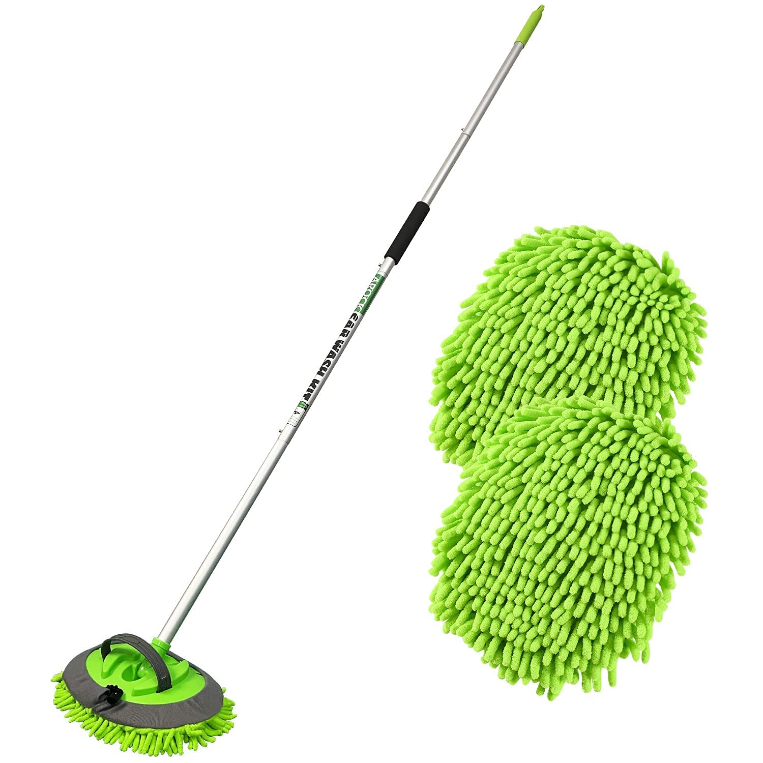FLOWIN 2 in 1 Car Wash Brush with Long Handle 41 Chenille Microfiber