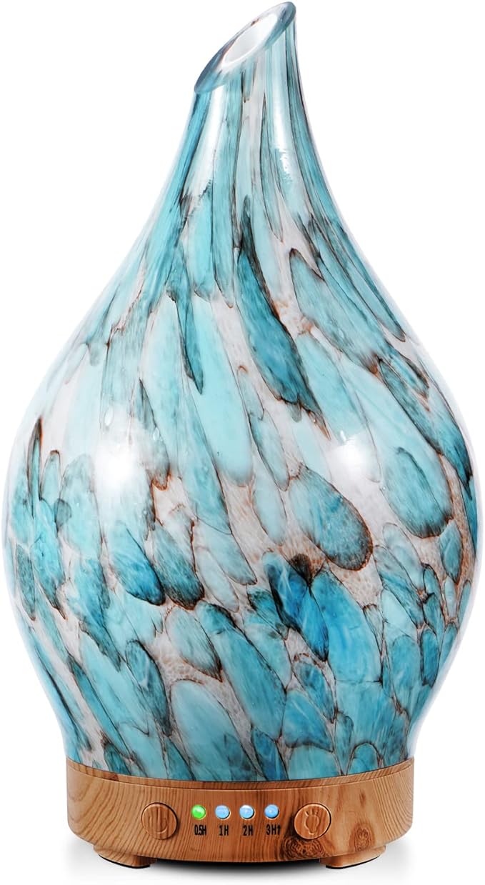 Porseme Aroma Diffuser Glas,Handgeblasen Glas Diffuser Luftbefeuchter