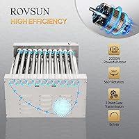 Vista 4 de ROVSUN 30 Hot Dog 11 rodillos, calentador de rodillos para perros calientes con calentador de bollos, cubierta, control de temperatura doble, luz