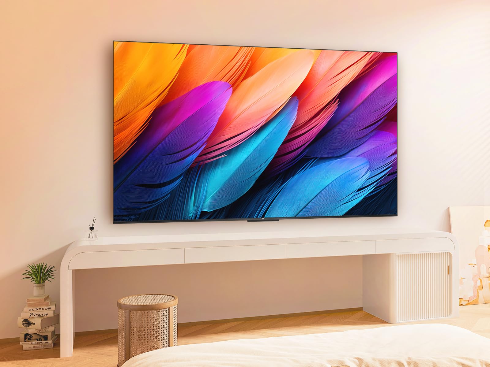 TCL 55PF650A Televisor 55 Pulgadas 4K UHD, Smart TV con Fire TV, Dolby Vision y Atmos, AirPlay 2, HDR10, DTS, Game Master, Control por Voz Alexa