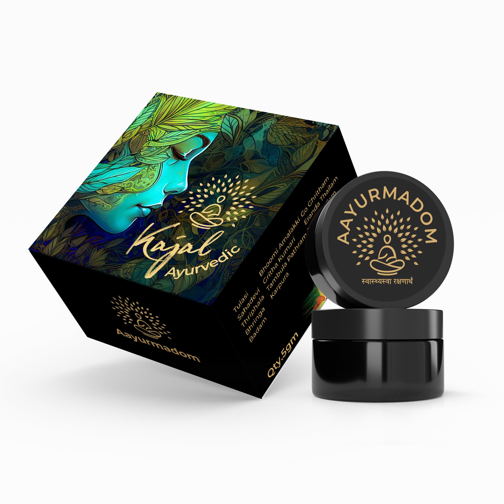 Aayurmadom Herbal Lead Free Kajal Semi-Matte Cream For All Age Groups (Including Babies) - Irritation-Free, Bee Wax With Pure Cow Ghee, Waterproof, Preservative-Free,Multi-image-20