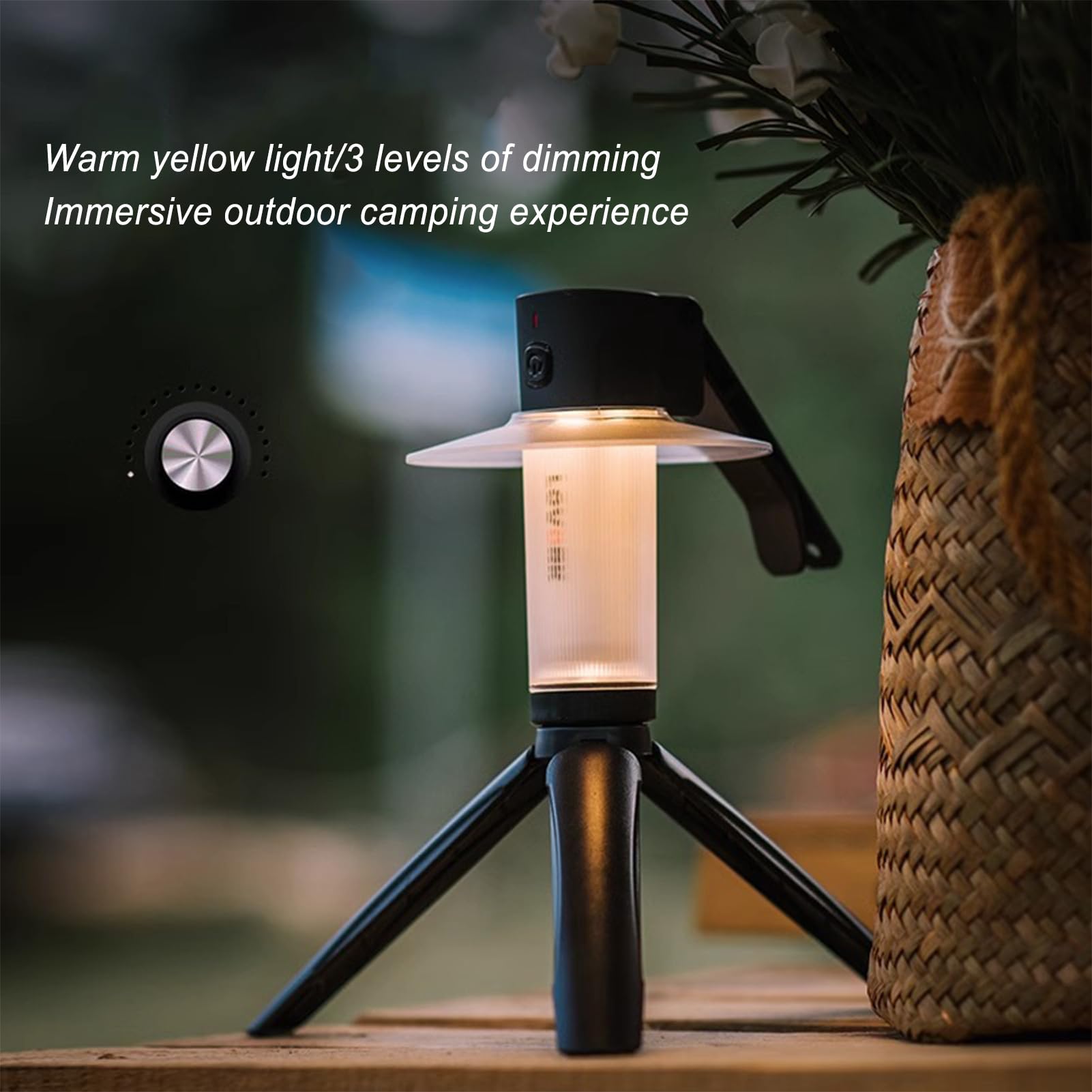 da Campeggio Lampada LED Magnetica 6 Modalità 3 Colori Regolabile | Lampada a Lungo Raggio per Patio Avventura Escursionismo Trekking Uscite All'aperto