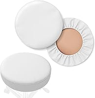 Vista 10 de Saloniture Paquete de 2 fundas redondas para asiento de taburete, 17-1/2 pulgadas, funda impermeable para silla giratoria o taburete de bar