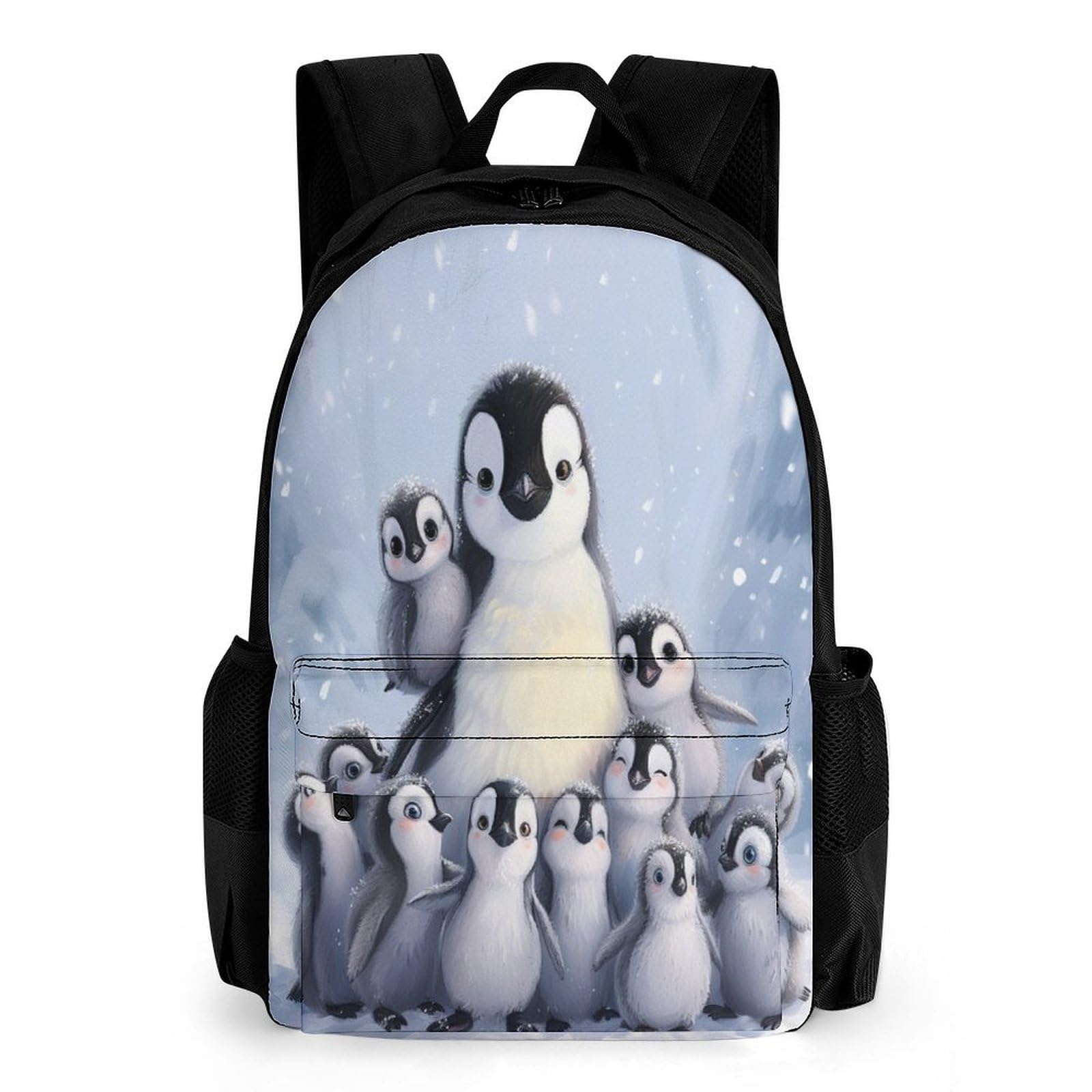 Tnfhsoft Unisex Kids Penguin School Backpack For Children 3D Printed Backpack Cute Animals Backpack Sports Backpacks For Boys And Girls Fashionable Backpack 42X30.5cm