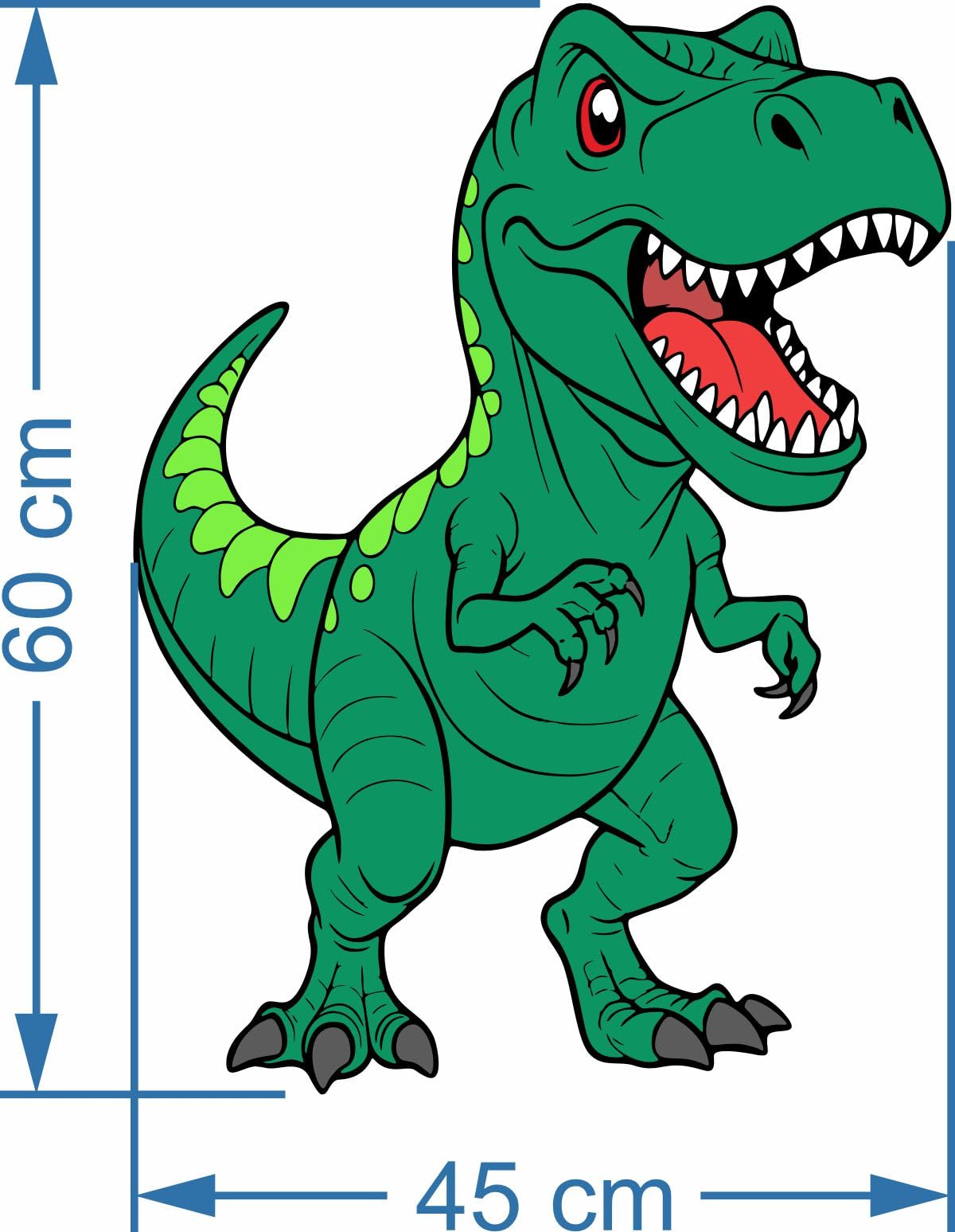 Piñata cumpleaños infantil hecha a mano Dinosaurio Tiranosaurio T-Rex (Verde, Grande 60x45x10 Centímetros)