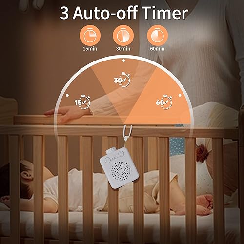 Miniatura 6 de Fansbe - Máquina de sonido para dormir, tamaño de viaje, máquina de ruido blanco, portátil para bebé, pequeña máquina de sonido de viaje para