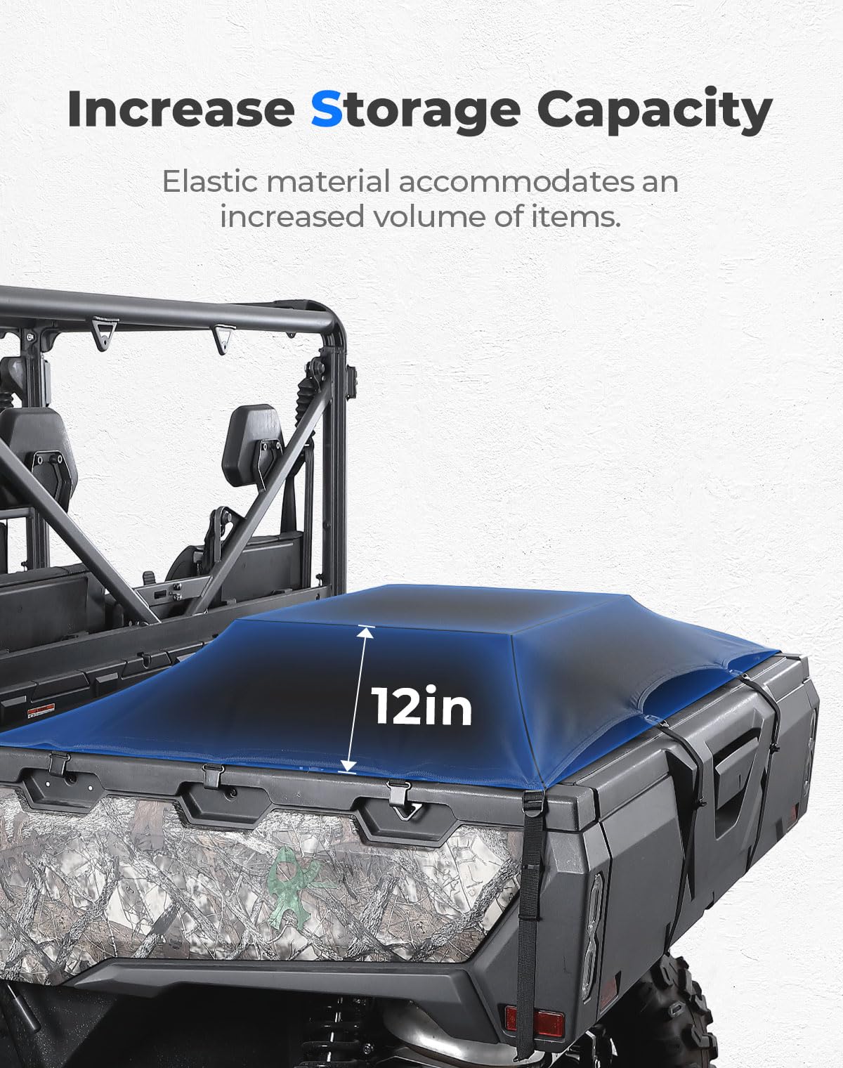 KEMIMOTO Housse de lit cargo imperméable compatible avec CFMOTO UFORCE 1000/1000 XL 2019-2024, housse de tonneau en polypropylène 1000 accessoires