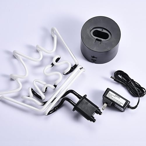 Miniatura 5 de Amped & Co YASS QUEEN Lámpara de escritorio con luz de neón, grande, 11.3 x 9.75 pulgadas, brillo amarilloblanco