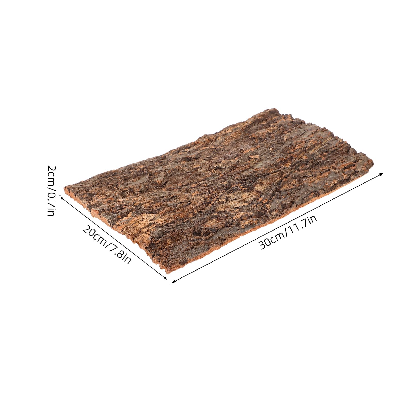 Angoily Natural Cork Bark Reptile Branch Terrarium Background for Lizards Turtle Tortoise Climbing and Hiding 11.8X7.9X0.8 Inch - Image 4