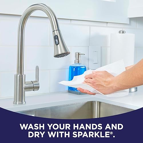 Vista 9 de Sparkle Toallas de papel Pick-A-Size, 24 rollos dobles = 48 rollos regulares, toalla de papel de valor diario con hojas completas y medias