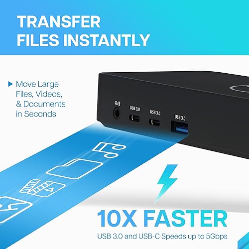 Miniatura 2 de VisionTek Estación de acoplamiento KVM USB-C VT2900 con entrega de energía de 100 W, interruptor KVM de doble monitor con HDMI, DisplayPort, USB-A,