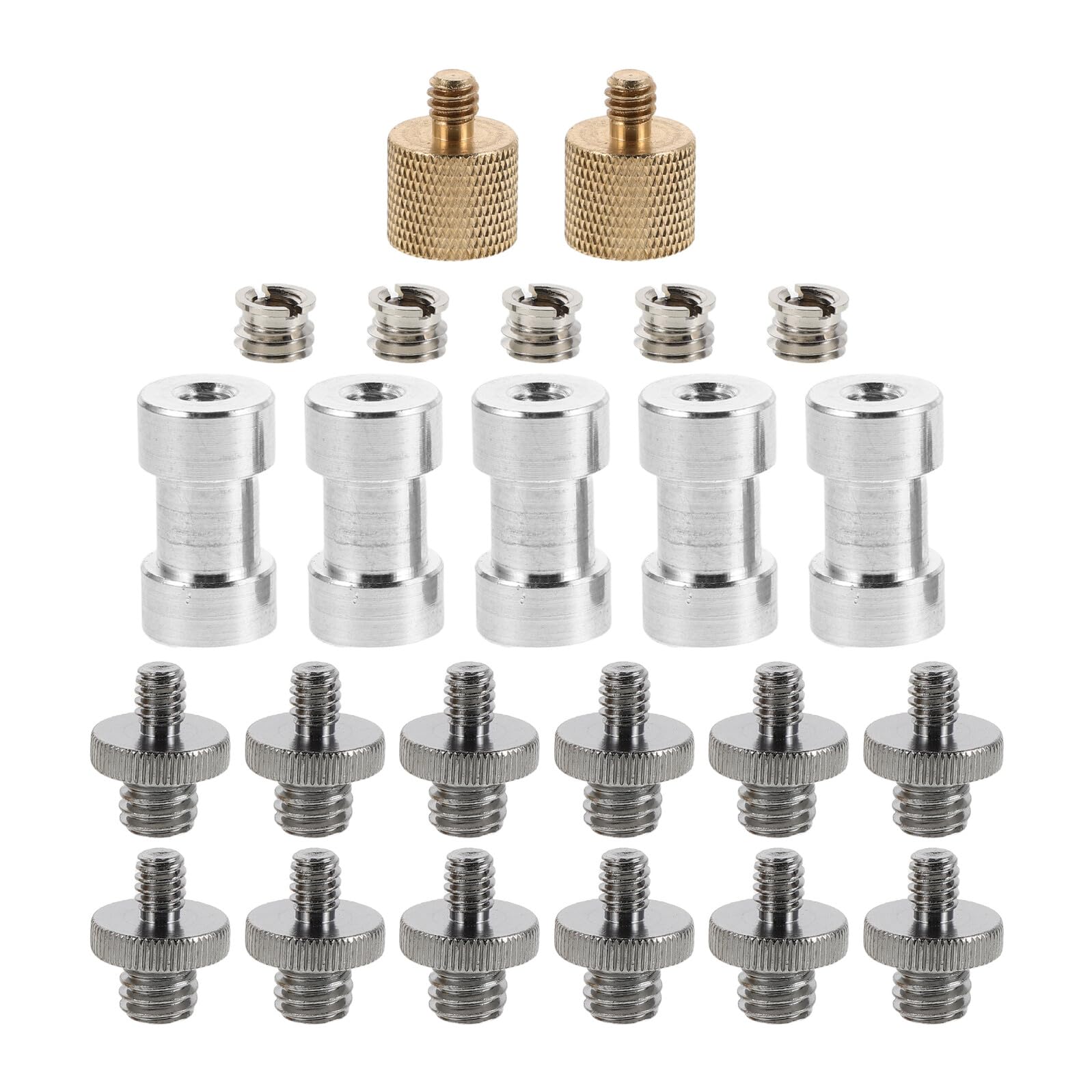 Adaptadores de rosca para trípode y soporte de micrófono, kit versátil de 22 piezas 8