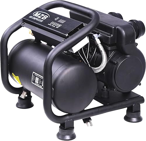Miniatura 9 de MZB 13.2 Galones Compresor de Aire Ultra Silencioso 115PSI Tanques de Acero Nivel de Ruido 72dB Compresor de Aire Sin Aceite