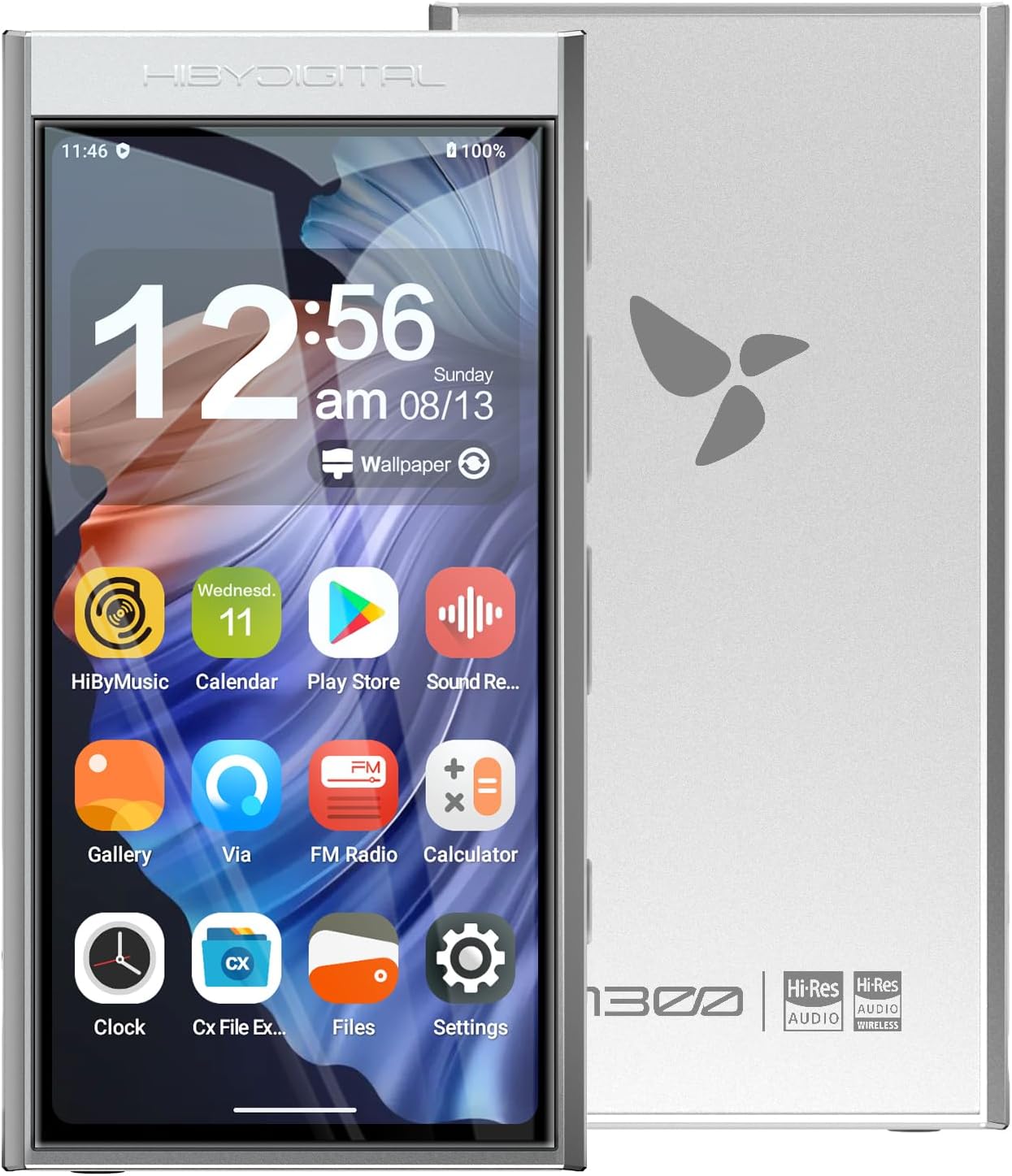 HiBy Digital M300 Android MP3 Player with Bluetooth and WiFi Streaming Player Android 13 Snapdragon 665 HiFi Audio (PCM/DSD) FM Radio Speaker Touchscreen 32GB + 2TB Expandable Storage