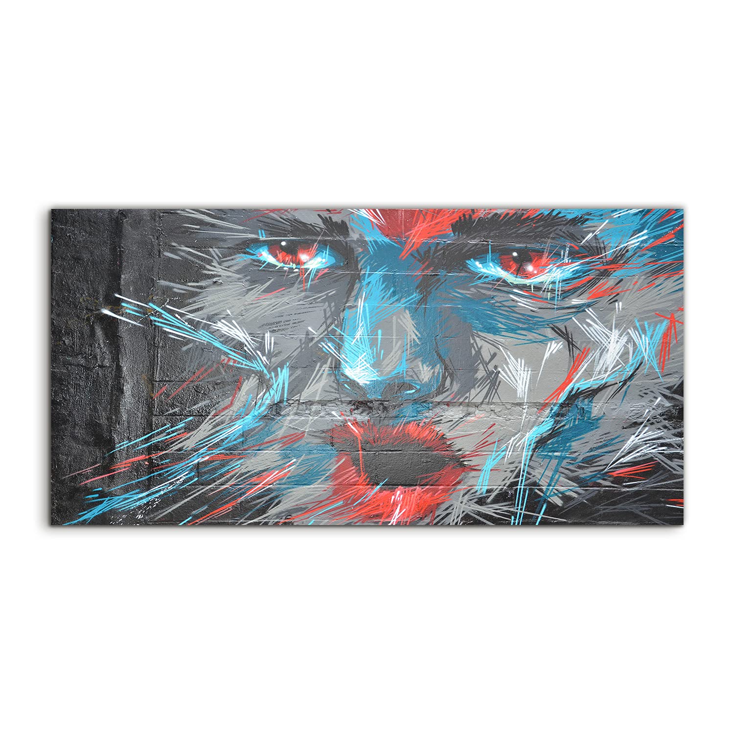 Coloray Pintura acrílica 100x50cm Sala De Estar Vidrio Acrílico Cuadro De Pared Mural Arte - Arte artístico de graffiti