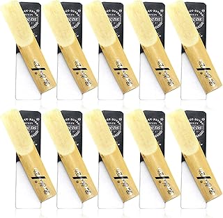 SJDOFU Saxophone Bamboo Reed Strength 2.5 Reed Bb Alto Saxophone Accessories (with Gift Box) 10 Pieces