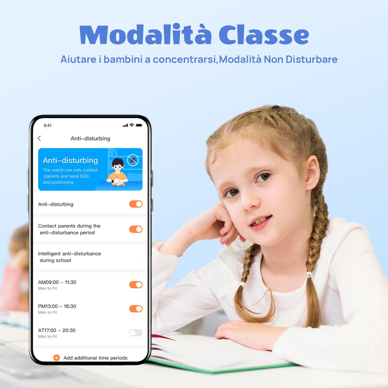 Mibro P6 smartwatch per bambini 4g con sim e gps orologio telefono con fotocamera e WiFi videochiamata,pulsante SOS,2ATM impermeabile